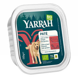 Yarrah Bio Hundefutter Paté Rind und Huhn getreidefrei 12 x 150 g – Bild 1 von 6