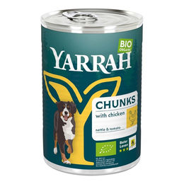 Yarrah Bio Hundefutter Stückchen in Sauce Huhn Adult 12 x 405 g - 12 x 405 g – Bild 1 von 7