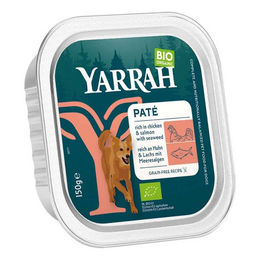 Yarrah Bio Hundepaté Huhn und Lachs Getreidefrei Adult 150g – Bild 1 von 3