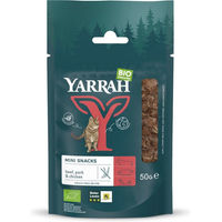 Produktbild von Yarrah Bio Katzen Leckerli Mini Snacks mit Rind Schwein und Huhn getreidefrei 50 g