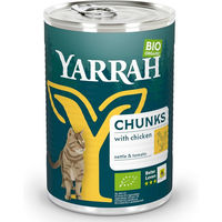 Produktbild von Yarrah Bio Katzen Nassfutter Mix Huhn und Truthahn Stückchen in Sauce 24 x 405 g - 24 x 405 g