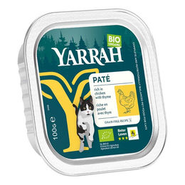 Yarrah Bio Katzen Nassfutter Paté Huhn getreidefrei Adult 16 x 100g – Bild 1 von 3