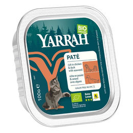 Yarrah Bio Katzen Nassfutter Paté Huhn und Ente getreidefrei Adult 100g – Bild 1 von 3