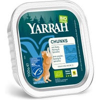 Produktbild von Yarrah Bio Katzenfutter Adult Stückchen in Soße Huhn und Hering 16x100 g - 16 x 100 g
