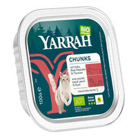 Produktbild von Yarrah Bio Katzenfutter Stückchen in Sauce Huhn und Rind Getreidefrei 16 x 100 g