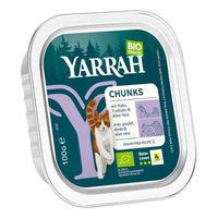Produktbild von Yarrah Bio Katzenfutter Stückchen in Sauce Huhn und Truthahn für erwachsene Katzen 48 x 100g - 48 x 100 g