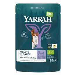 Yarrah Bio Katzenfutter Truthahn Stückchen in Soße für erwachsene Katzen 14 x 85 g - 14 x 85 g – Bild 1 von 3