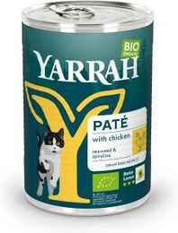 Produktbild von Yarrah Bio Katzenpastete Huhn und Fisch für erwachsene Katzen getreidefrei 12x400 g - 12 x 400 g