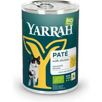 Produktbild von Yarrah Bio Katzenpastete Huhn und Fisch für erwachsene Katzen getreidefrei 12x400 g - 12 x 400 g