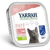 Produktbild von Yarrah Bio Katzenpastete Huhn und Rind für erwachsene Katzen getreidefrei und glutenfrei 16x100g - 16 x 100 g