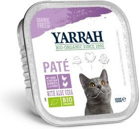 Produktbild von Yarrah Bio Pastete Huhn und Lachs für Katzen Adult 16x100 g - 16 x 100 g