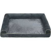 Produktbild von YMQHBS Orthopädisches Hundebett für Senioren mit Fleece in Grau für kleine Hunde - 10 x 12 kg