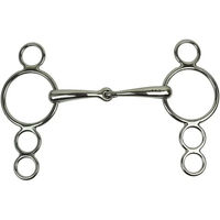 Produktbild von York 4-Ring Gebiss für Pferde aus Edelstahl Silber 13,5 cm