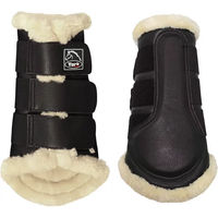 Produktbild von York Comfort Plus Gamaschen für Pferde aus Kunstleder Schwarz Warmblut