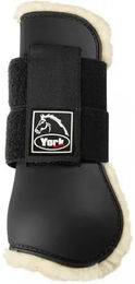 Produktbild von York Comfort Sehnenschoner Gamaschen für Ponys aus Kunststoff in Schwarz