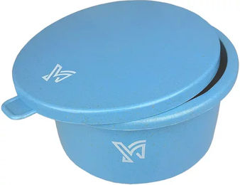 York Erin Hundeschüssel mit Deckel aus Melamin in Blau – Bild 1 von 1