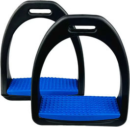 Produktbild von York Evo Reitsteigbügel aus Kunststoff 12 cm Schwarz Blau