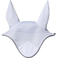 Produktbild von York Fliegenhaube kurz Air Mesh Weiß für Pferde mit Ponyabdeckung aus Polyester