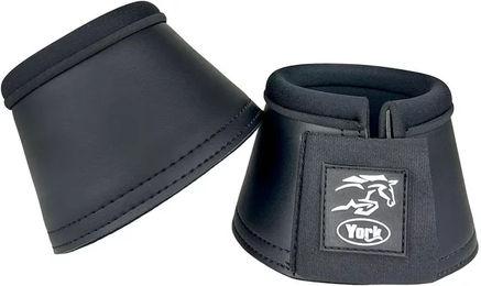 Produktbild von York Gamaschen Klauenschutz für Pferde aus Kunstleder Schwarz XL