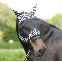 Produktbild von York Gestreifte Fliegenabwehrmaske für Pferde aus Polyester