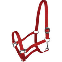Produktbild von York Harmony Pferd Halfter aus Nylon in Rot Größe XXL