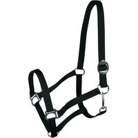 Produktbild von York Harmony Pferd Halfter aus Nylon in Schwarz für Vollblut