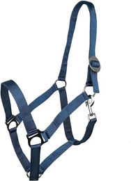 York Harmony Pferd Halfter Full Blau mit Edelstahlbeschlägen – Bild 1 von 1