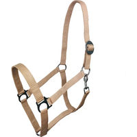 Produktbild von York Harmony Pferdehalfter für Ponys in Beige mit Edelstahlbeschlägen
