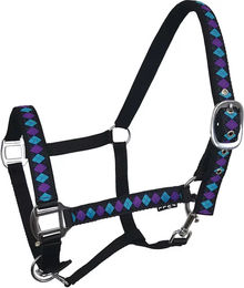 Produktbild von York Kimi Pferdehalfter aus Nylon für Ponys in Schwarz oder Bunt