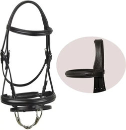 Produktbild von York Livia II Reittrense für Pferde aus Leder in Schwarz mit silbernen Beschlägen