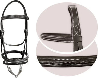 Produktbild von York Miya II Reittrense für Pferde aus Leder in Schwarz