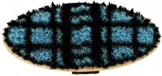 Produktbild von York Pferdebürste mit Holzgriff in Blau Karo