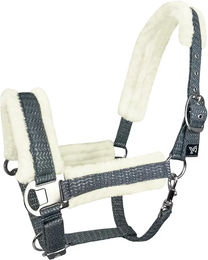 York Pola Pferdehalfter aus Fleece in Schwarz oder Grau – Bild 1 von 1