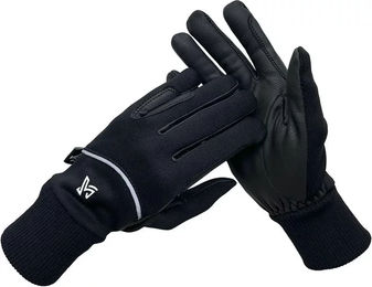 Produktbild von York Polarica Winter-Griffhandschuhe aus Leder und Polyester Schwarz Unisex Größe S