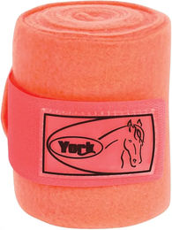 Produktbild von York Polobänder für Pferde aus Fleece in Orange und Rosa