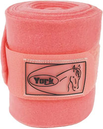 York Polobänder für Pferde aus Fleece in Rosa – Bild 1 von 1