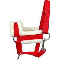 Produktbild von York Pony Halfter mit Edelstahlbeschlägen in Rot