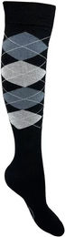 Produktbild von York Reitsocken Unisex Karo Schwarz 32/34