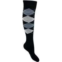 Produktbild von York Reitsocken Unisex Karo Schwarz 32/34