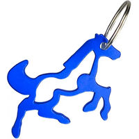 Produktbild von York Schlüsselanhänger mit Flaschenöffner kleines Pferd aus Metall Blau