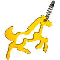 Produktbild von York Schlüsselanhänger mit Flaschenöffner kleines Pferd aus Metall in Gold und Gelb