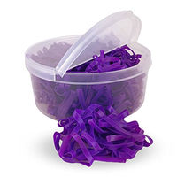 Produktbild von York Silikon Mähnengummis elastische Bänder für Pferde violett mit Box