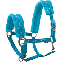 Produktbild von York Softy Pferdehalfter aus Fleece in Blau und Türkis Full