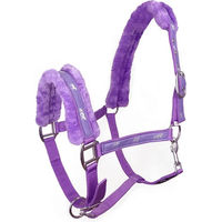Produktbild von York Softy Pferdehalfter aus Fleece in Lila für Ponys