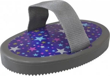Produktbild von York Stars Zackenstriegel für Pferde aus Kunststoff in Lila/Bunt