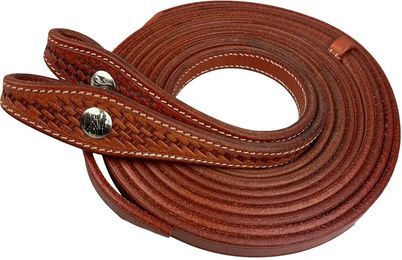 York Tex Western Zügel für Pferde aus Leder in Braun – Bild 1 von 1