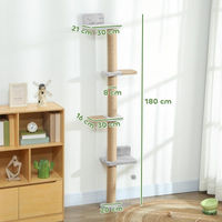 Produktbild von Youjia Katzenkratzbaum in Grau mit Sisalpfosten und Plüschstoff