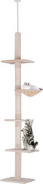 Youjia Kratzbaum Deckenhoch höhenverstellbar Beige mit Deckenspanner – Bild 1 von 1