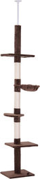 Youjia Kratzbaum Deckenhoch höhenverstellbar mit Sisalsäulen Braun 40 x 34 x 230-260 cm – Bild 1 von 3