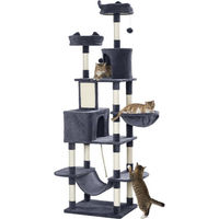 Produktbild von Youjia Kratzbaum Dunkelgrau 206 cm Katzenturm mit Höhle und Sisalstämmen für große Katzen